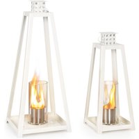 Fiamme Triangolo Tischkamin Indoor 2er Set - Tischfeuer Indoor mit je 0,3 Liter Volumen, Bioethanol Tischkamin mit bis zu 4 h Brenndauer, verbrennt von BLUMFELDT