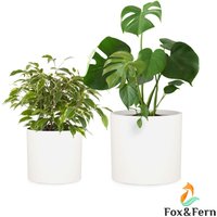 Gendt Pflanztopf Übertopf 2er-Set 2 Größen l/xl Faserstein In/Outdoor - Blumfeldt von BLUMFELDT