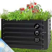 High Grow Straight Hochbeet 100x60x100cm 600l Stahl - Anthrazit - Blumfeldt von BLUMFELDT