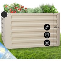 Blumfeldt High Grow Straight Hochbeet 100x60x100cm 600l Stahl - Sand von BLUMFELDT