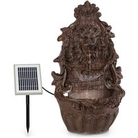 Blumfeldt - Löwenstein Wandbrunnen 2W Solar-Pumpe Material: Polyresin 4 weiße led 5m Kabel - Rost von BLUMFELDT