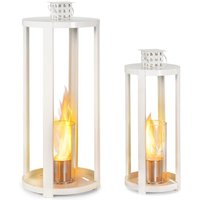 Blum blumfeldt Fiamme Cilindro Tischkamin Indoor 2er Set - Tischfeuer Indoor mit je 0,3 Liter Volumen, Bioethanol Tischkamin mit bis zu 4 h von BLUM