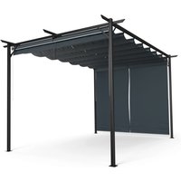 Pergola 3x4 m, Wetterfestes Polyesterdach & Seitliche Jalousien, Pulverbeschichteter Stahlrahmen, Einfache Montage, Stabil & Winterfest Für von BLUMFELDT