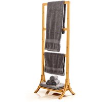 Handtuchhalter 3-fache Handtuchstange 40 x 104,5 x 27 cm Leiteroptik Bambus - Bambus - Blumfeldt von BLUMFELDT