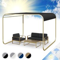 Blumfeldt - Pergola, Metall Pavillon mit Polyester Schiebedach und Seiten, Sonnensegel mit Gestell, Überdachung Freistehend, Sonnenschutz für Garten von BLUMFELDT