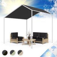 Feldt Pergola, Metall Pavillon mit Polyester Schrägdach, Sonnensegel mit Gestell, Überdachung Freistehend, Sonnenschutz für Garten und Terrasse, von BLUMFELDT