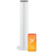 SmartFlow Tower 700W Infrarotheizung – 360° Wärme, Edelstahl, wlan- & App-Steuerung, Thermostat, Überhitzungsschutz, Kindersicherung, Touch Control, von BLUMFELDT