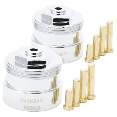 BLUMKRAFT 2 Stück Adapter aus Metall für Heizkörper M28 x 1,0 – M30 x 1,5, kompatibel mit Vama, Orkli. Thermostatventil M28-M30 M28F-M30M von BLUMKRAFT