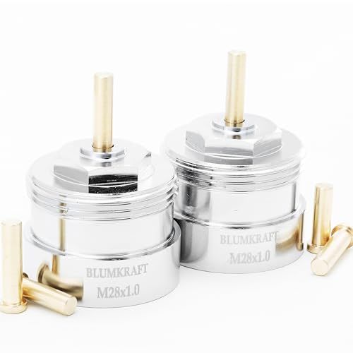 BLUMKRAFT 2 Stück Adapter aus Metall für Heizkörper M28 x 1,0 – M30 x 1,5, kompatibel mit Vama und Kosmia. Thermostatventil M28-M30 M28F-M30M von BLUMKRAFT