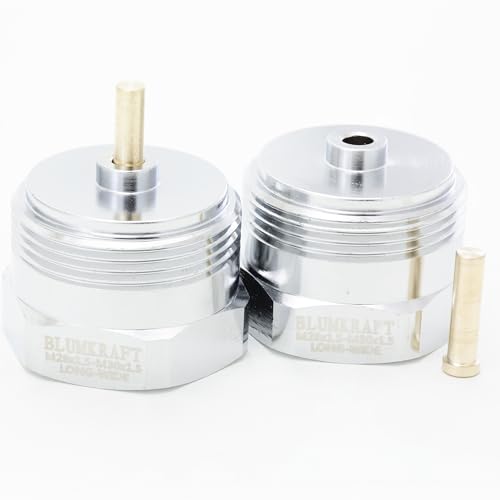 BLUMKRAFT 2 Stück Adapter aus Metall für Heizkörper TA M28 x1,5 auf M30 x 1,5 für Thermostat/Thermostatkopf M30 x 1,5 männlich (M28 Longwide) von BLUMKRAFT