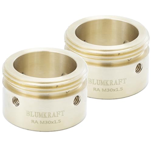 BLUMKRAFT 2 Stück Heizkörper-Adapter aus Messing, kompatibel mit Danfoss RA (20-23 mm) auf M30 x 1,5, für Thermostat/Thermostatkopf M30 x 1,5 männlich von BLUMKRAFT