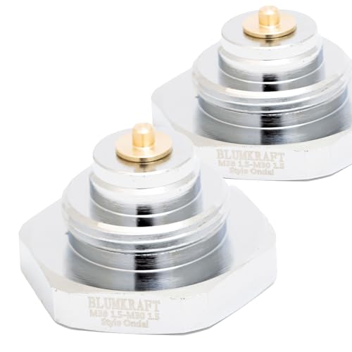 BLUMKRAFT 2 Stück Heizkörperadapter, Anschluss M38 x 1,5, Stil Modern, für Thermostat/Thermostatkopf M30 x 1,5 männlich von BLUMKRAFT