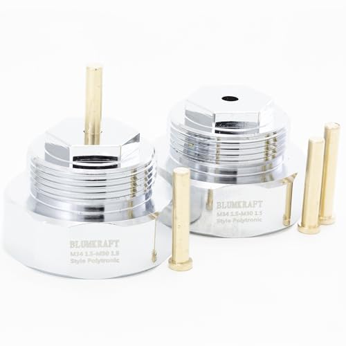 BLUMKRAFT 2 Stück Heizkörperadapter M34 x 1,5 weiblich Typ Polytronic (Prototyp) auf Thermostatkopf M30 x 1,5 männlich von BLUMKRAFT
