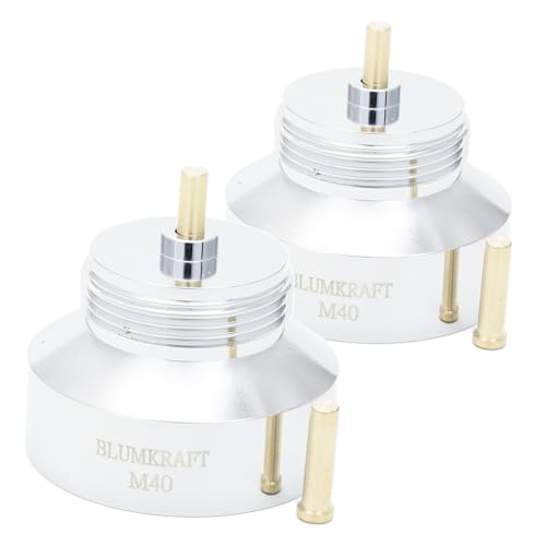BLUMKRAFT 2 Stück Metall Adapter für BRAUKMANN OVENTROP und PRUSS Heizkörper M40 x 1,5 (Prototyp) auf M30 x 1,5 für Thermostat/Thermostatkopf M30 x 1,5 männlich. Neues Modell Juni 2025 von BLUMKRAFT