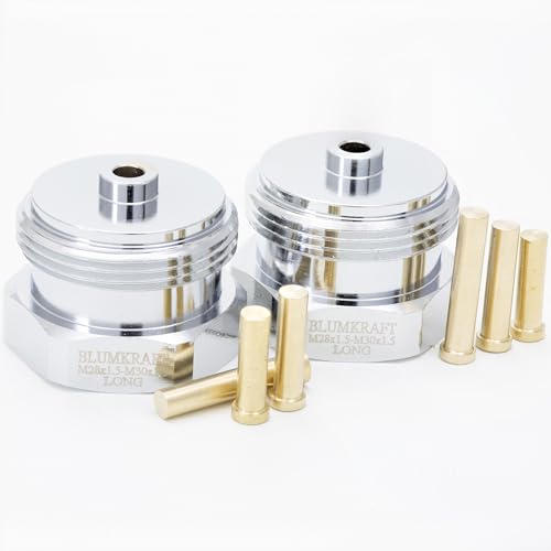 BLUMKRAFT 2 Stück Metalladapter für Sam, MMA und Remagg Heizkörper M28 x 1,5 auf M30 x 1,5 für Thermostat/Thermostatkopf M30 x 1,5 männlich (M28 lang) von BLUMKRAFT