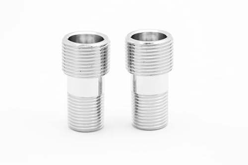 BLUMKRAFT 2 Verbindungsstücke M1/2 Zoll -M3/4 Zoll lang männlich 15 x 21 (1/2) – männlich 20 x 27 (3/4) Adapter für Dusche/Badewanne von BLUMKRAFT