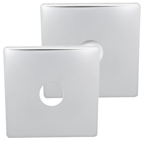 BLUMKRAFT 2 x Abdeckplatte, einfach, Edelstahl A2 + Chrombehandlung, für Wandarmatur, Spiegel-Effekt, Durchmesser 26 mm, 2 Stück von BLUMKRAFT