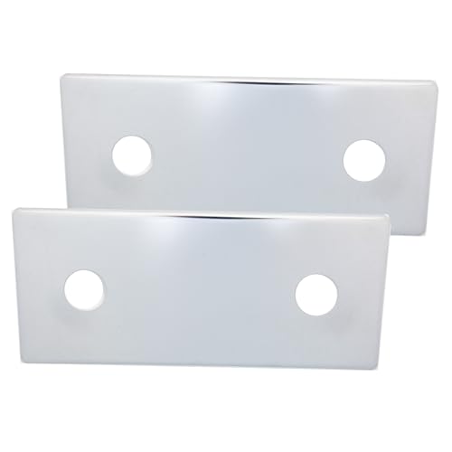 BLUMKRAFT 2 x doppelseitige Platinabdeckung aus Edelstahl A2 + Chrombehandlung für Wandarmatur, Spiegel-Effekt, Abstand 150 mm, Durchmesser 26 mm, 2 Stück. von BLUMKRAFT