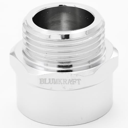 BLUMKRAFT 5 Stück Adapter aus Metall PG-metrisch M20 x 1,5 männlich auf PG11 weiblich (M20-PG11) – Messing, vernickelt von BLUMKRAFT