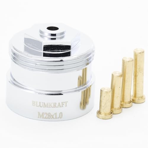 BLUMKRAFT Metalladapter für Heizkörper M28 x1.0 - M30x1.5 kompatibel mit Vama, Orkli Thermostatventil M28-M30 M28F-M30M von BLUMKRAFT