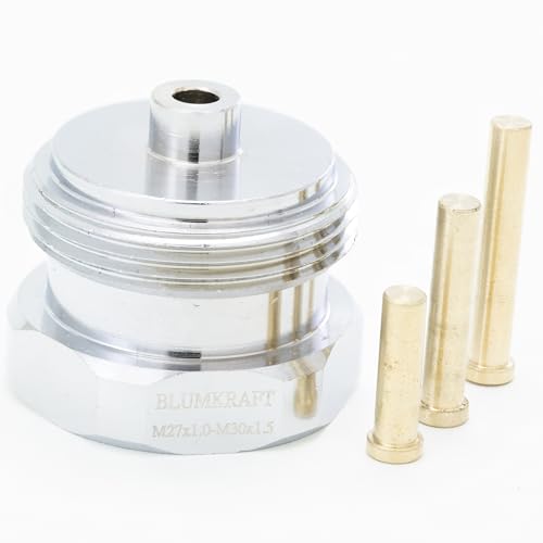 BLUMKRAFT Metalladapter für MEGES Heizkörper M27 x1.0 Prototype auf M30 x 1.5 für Thermostat/Thermostatkopf M30x1.5 Stecker von BLUMKRAFT