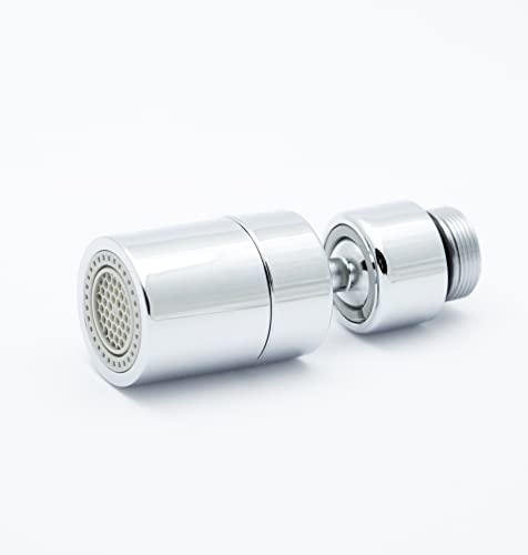 Luftsprudler aus Metall, kompatibel mit IKEA M18.5 Wasserhähnen mit 2 Modi/Strahlarten, 360 Grad drehbar und 80 Grad neigbar, integrierter Filter. BLUMKRAFT von BLUMKRAFT
