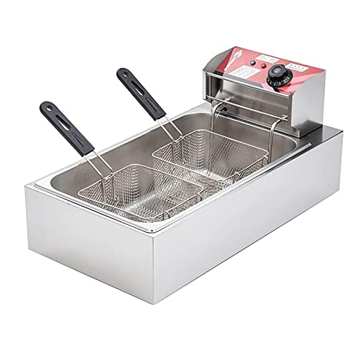 BLUNOA 12L Fritteuse Fritteuse Aus Edelstahl 2 Stück Abnehmbarer Interner Netzkorb Mit Temperaturregelung Leicht Zu Reinigen Zum Kochen 3000W BLUNOA 12L Fritteuse Fritteuse Aus Edelstahl 2 Stück Abnehmbarer Interner Netzkorb Mit Temperaturregelung Leicht Zu Reinigen Zum Kochen 3000W von BLUNOA