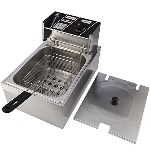 BLUNOA 6L Elektrische Fritteuse Fritteuse Fat Tank Rostfreier Stahl Fritteuse Fritteuse Arbeitsplatte Antihaft-Innenkorb Aus Mesh Mit Sicherheitsgriff Und Deckel Leicht Zu Reinigen 2500W BLUNOA 6L Elektrische Fritteuse Fritteuse Fat Tank Rostfreier Stahl Fritteuse Fritteuse Arbeitsplatte Antihaft-Innenkorb Aus Mesh Mit Sicherheitsgriff Und Deckel Leicht Zu Reinigen 2500W von BLUNOA