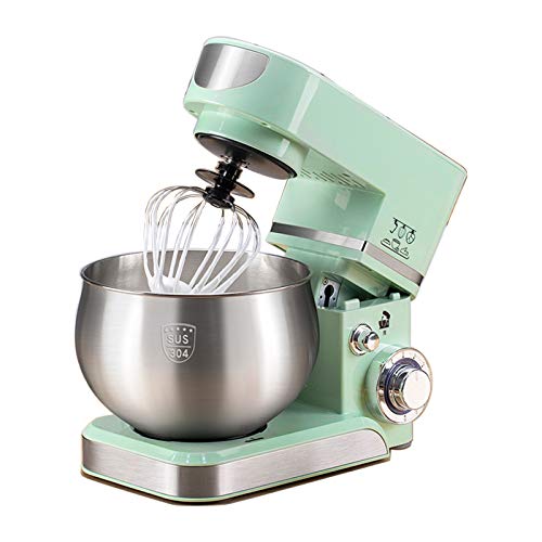 BLUNOA Kleiner Multifunktionaler Standmixer Küche Schnelles Kneten Automatischer Schneebesen Wochenend Familienfeier Mit Kuchenpizza Mit Viel Zubehör (Color : Green) von BLUNOA