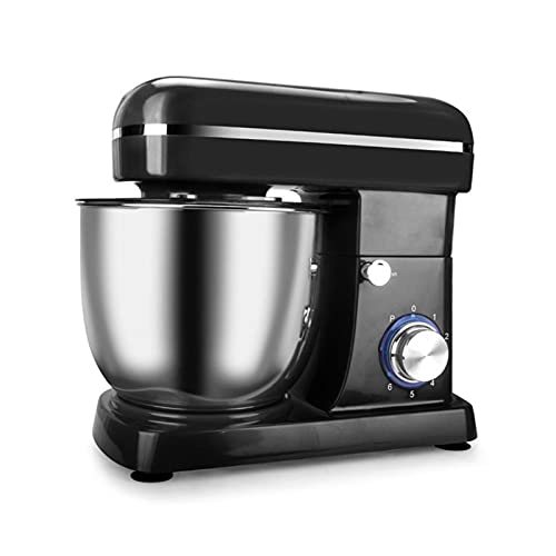 Food Stand Mixer 6-Gang Küchen Multifunktions Mixer Für Salatkuchen Moderne Küchendekoration (Color : Black) von BLUNOA
