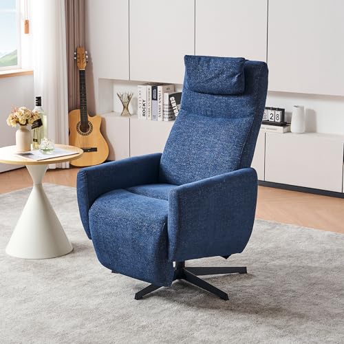 BLUON HOME Bequemer Relaxsessel mit Liegefunktion – Chenille Fernsehsessel mit Fußstütze, drehbarer Stillsessel & Loungesessel für Wohnzimmer, modernes Sofa, Blau BLUON HOME Bequemer Relaxsessel mit Liegefunktion – Chenille Fernsehsessel mit Fußstütze, drehbarer Stillsessel & Loungesessel für Wohnzimmer, modernes Sofa, Blau von BLUON HOME