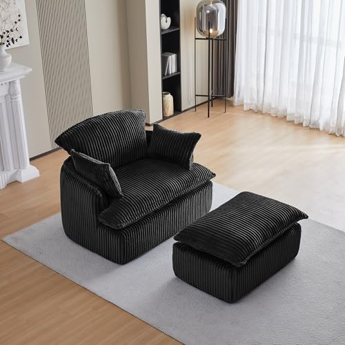 Ergonomische komprimierbare Band Fuß Pedal Single-Person-Sofa, Licht-Kernel-Stoff bequeme Druckreduzierung Box-Sofa, tragbarer kleiner Raum verpackt Gefühl, geeignet für Schlafzimmer, Wohnung, Büro von BLUON HOME