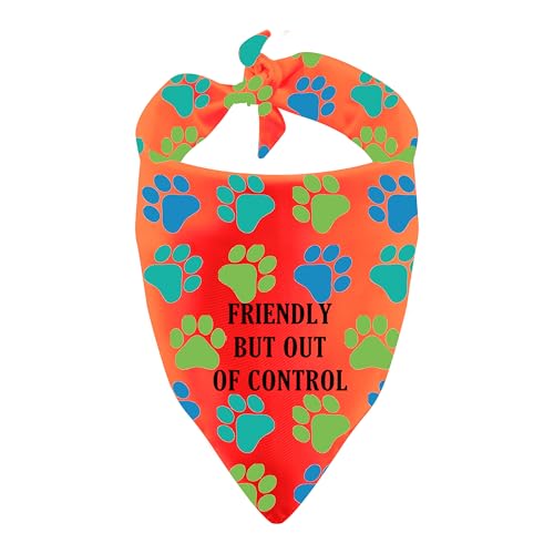 Anxious Dogs Bandana Friendly But Out of Control Dog Scarf for Nervous Dogs Gift (Out of Control) von BLUPARK