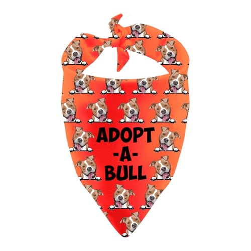 Hundehalstuch mit Aufschrift "Rescue Dogs", dreieckig, für Adoptionen, Geburtstagsgeschenk (Adopt a Bull) von BLUPARK