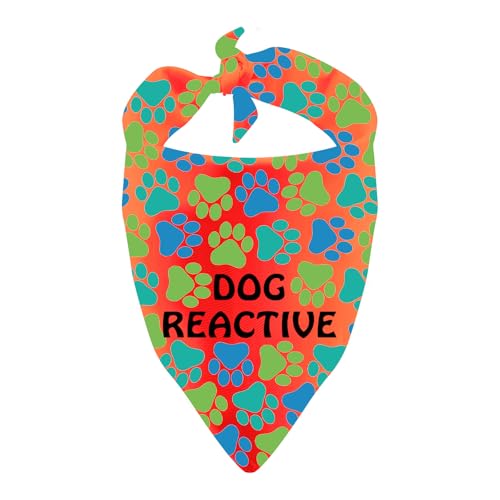 Nervous Dogs Bandana Dog Reactive Alert Dog Scarf for Pet Birthday Gi (Dog Reactive) von BLUPARK