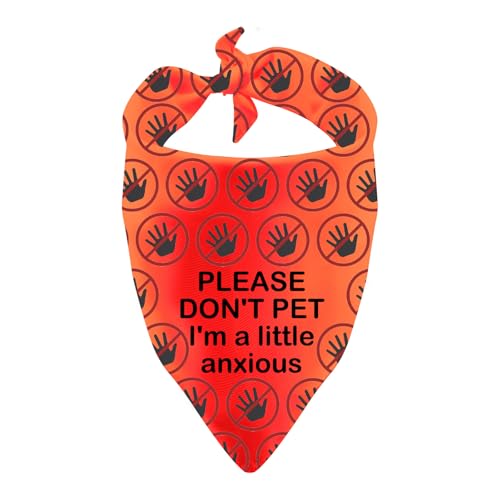 Reactive Dogs Bandana mit Aufschrift "Please Don't Pet I'm A Little Anxious", Geschenk für nervöse Hunde (A Little Anxious) von BLUPARK