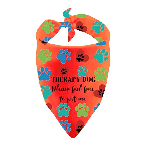 Therapie-Hundehalstuch, Aufschrift "Please Feel Free to Pet Me" Therapie-Hundehalstuch, Aufschrift "Please Feel Free to Pet Me" von BLUPARK