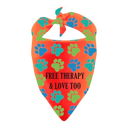 Therapie-Hundehalstuch, Dreieckstuch für Diensthunde, Geschenk (kostenlose Therapie) von BLUPARK