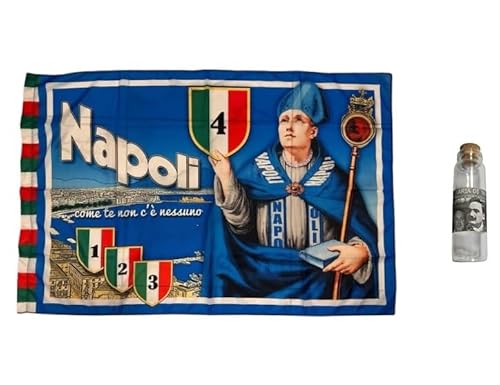 1 Flagge 150 x 100 cm ca. San Januar Golfo Dreifarben + Flasche 20 ml Glas Napoli Luft für Party von BLUSUPERSHOP