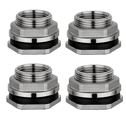 4 Stück Edelstahl Gartenschlauch Schottverschraubung, 1/2" 3/4" 1" 1-1/4" 1-1/2" 2" BSP Innengewinde SUS304 Rohr Einzelner Loser Schlüssel Schwenkverschraubung Mutter Wassertank Verbindungsstück ( Siz 4 Stück Edelstahl Gartenschlauch Schottverschraubung, 1/2" 3/4" 1" 1-1/4" 1-1/2" 2" BSP Innengewinde SUS304 Rohr Einzelner Loser Schlüssel Schwenkverschraubung Mutter Wassertank Verbindungsstück ( Siz von BLUVLY
