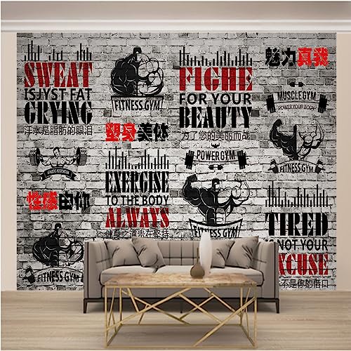 Fototapete 3D Effekt Wandbilder fotografie wandplakat vliestapete wandgestaltung aufkleber Fotoposter für TV Wohnzimmer Schlafzimmer kinderzimmer 200cm x 140cm Bodybuilding von BLUVOS