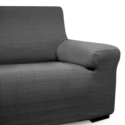 BLUZIMAN Sofa Überzug 4 Sitzer, Couch Überzug, Sofabezug Elastische, Sofa Cover Antirutsch, Nicht kompatibel mit Eck- oder L-förmigen Sitzmöbeln (Vier Sitzer, Schwarz - Weiß) von BLUZIMAN