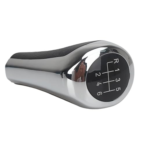Schaltknauf Schaltknauf for BMW 1 3 5 6 Serie E46 E53 E60 E61 E63 E65 E81 E82 E83 E87 E90 E91 E92 X1 X3 X5, verchromte, Matte Kohlefaser SchaltknäUfe(Chromed 6Speed) von BLacOh