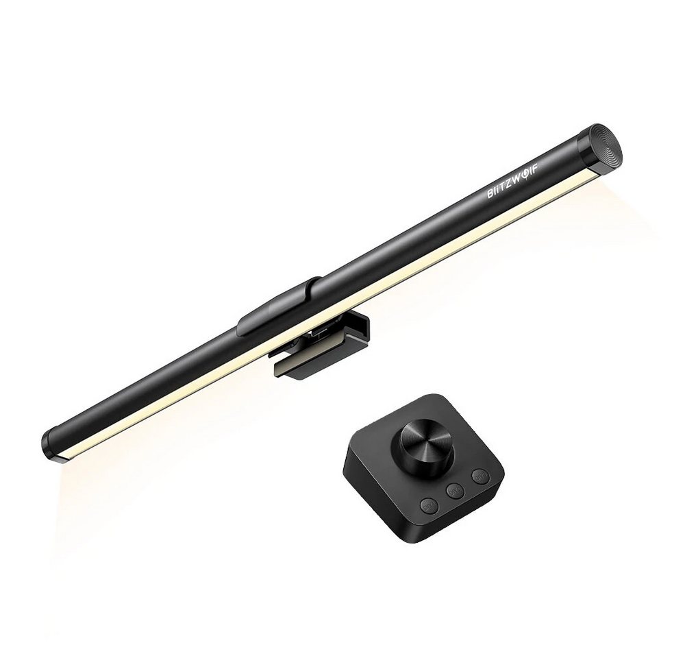 BLiTZWOLF LED Schreibtischlampe LED Monitorlampe mit Ein-/Ausschalter, Bildschirmlampe mit Touch-/Funkfernbedienung dimmbar, Memory-Funktion von BLiTZWOLF
