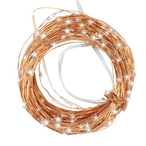 BLicht LED Lichterkette Kupferkabel Set 20 Meter 200 LEDs warmweiß wasserdicht 3xAA batteriebetrieben steuerbar mit Fernbedienung von BLicht