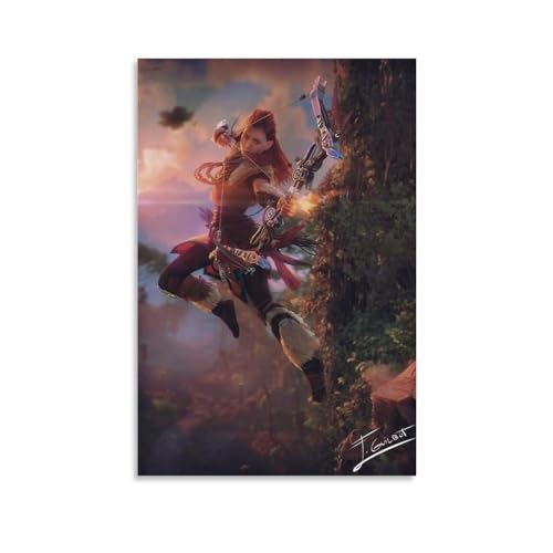 Horizon Zero Dawn Gaming-Poster, dekoratives Gemälde, Leinwand-Wandposter und Kunstdruck, modernes Familienschlafzimmer-Dekor-Poster, 50 x 75 cm von BLuvos