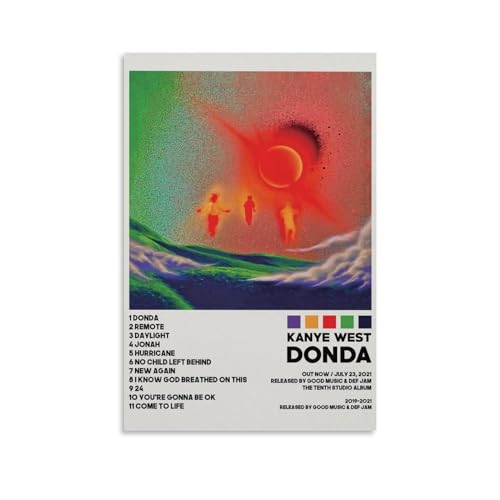 Kanye West Poster Donda Poster, dekoratives Gemälde, Leinwand-Wandposter und Kunstdruck, modernes Familienschlafzimmer-Dekor-Poster, 20 x 30 cm von BLuvos