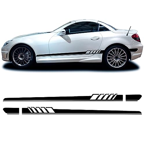 Karosserie aufkleber aufkleber für Mercedes Benz SLK Class R170 R171 R172 SLK55 AMG SLK200 250,Körper dekoration Auto externe Tuning Zubehör,A-Black von BLuvos