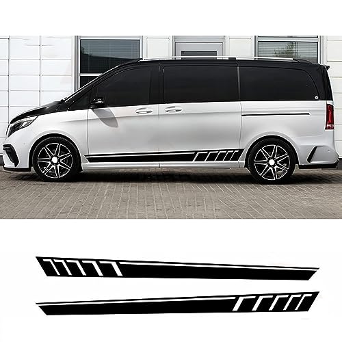 Karosserie aufkleber aufkleber für Mercedes V Class Vito Viano,Körper dekoration Auto externe Tuning Zubehör,A-Black von BLuvos