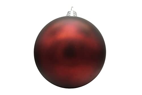 Weihnachtskugel Kunststoff Bordeaux matt 12cm von BM-Global